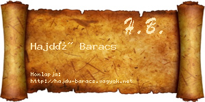 Hajdú Baracs névjegykártya